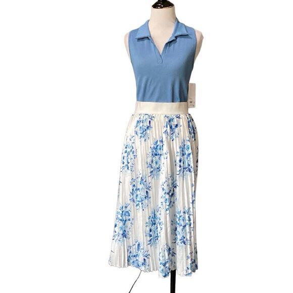 NEW 90 Degrees Sleeveless Ribbed Polo Crop Top - Picture 1 of 9